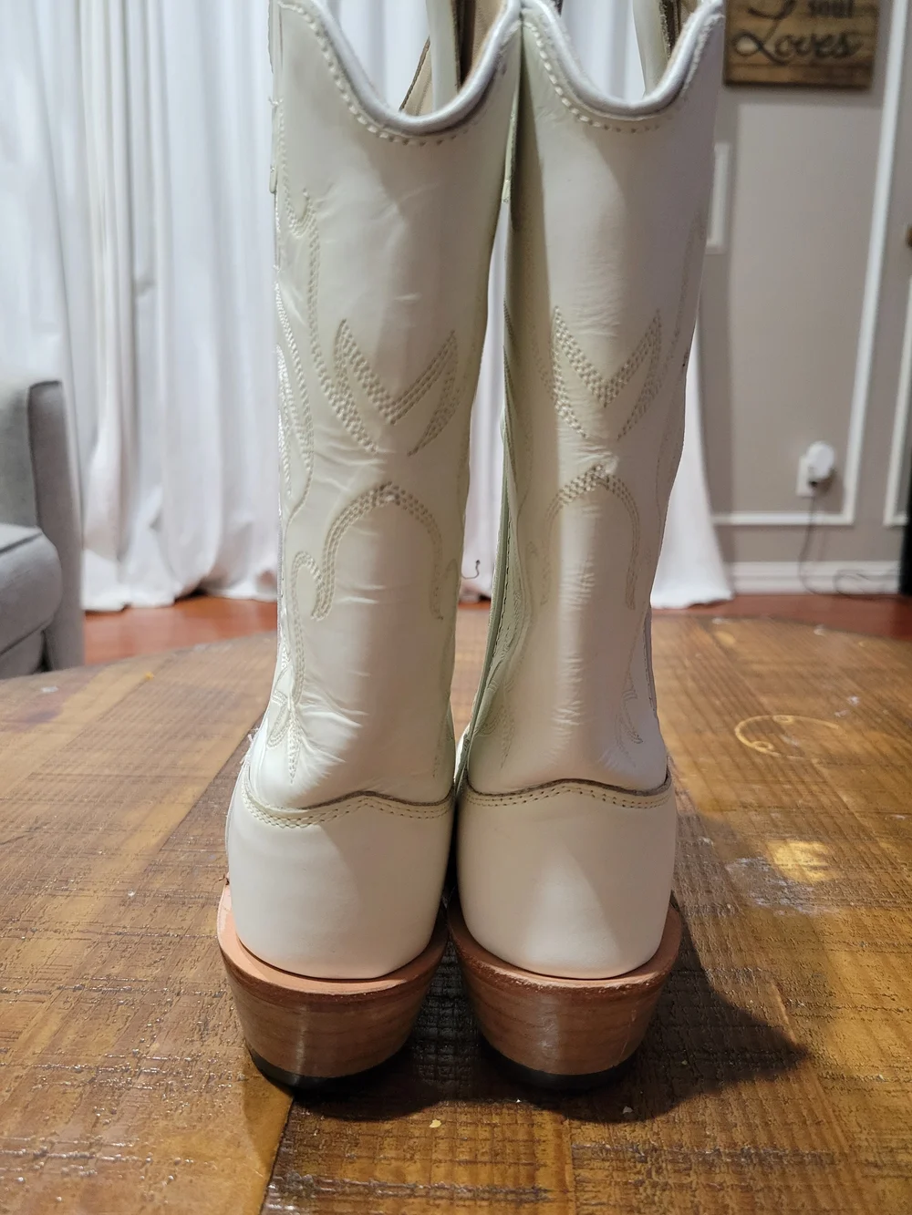 Old West Kids' White Snip Toe Cowboy Boots SIZE 3